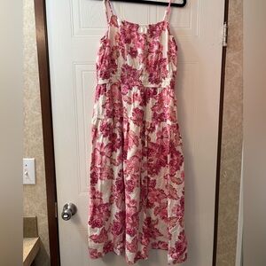 Old Navy Pink and White Floral Dress
